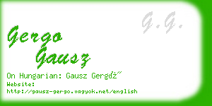 gergo gausz business card